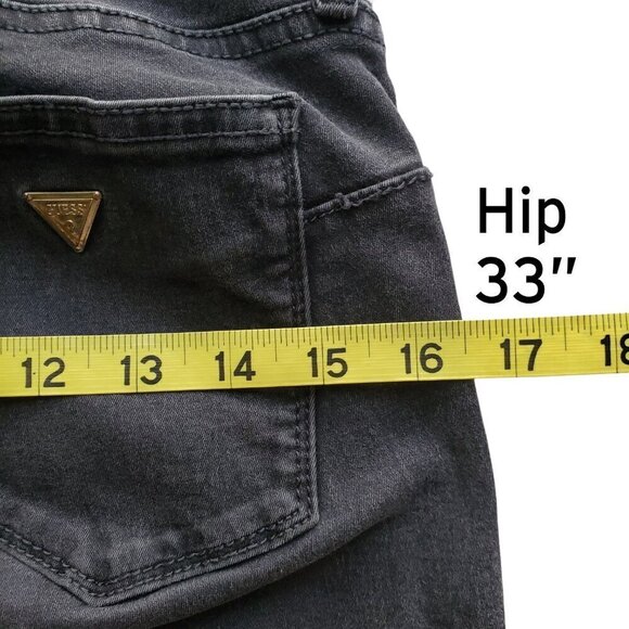 GUESS Curve X Black Mid Rise Skinny Jeans Size 26 - Picture 11 of 16